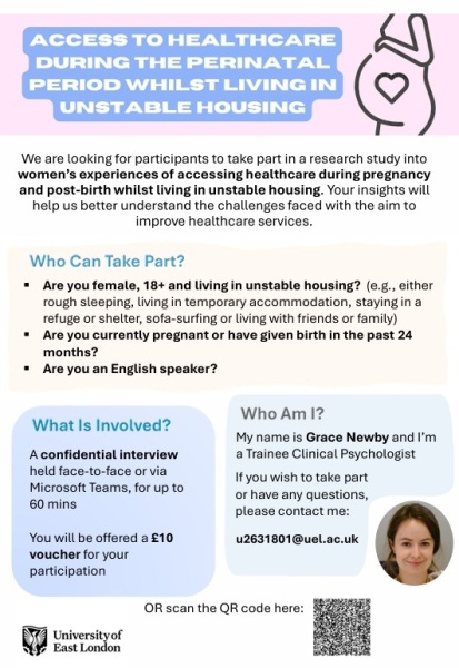 RESEARCH: Have you been pregnant or had a baby whilst living in unstable housing?