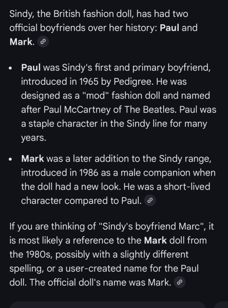 Sindy was far superior to Barbie