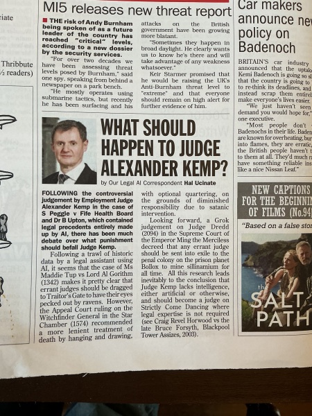 Sandie Peggie vs NHS Fife Health Board and Dr Beth Upton, following Employment Tribunal judgment - thread #60