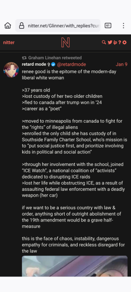 Glinner Bullseye comment on X