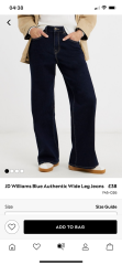 Jeans that are between straight and wide