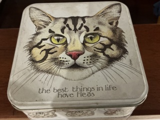 He threw my beautiful cake tin away!!