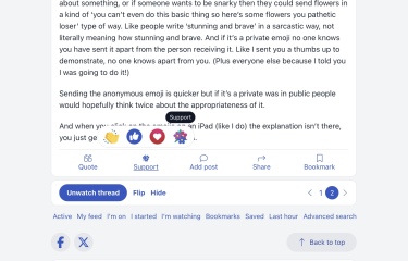 'Sympathy' reaction used inappropriately?