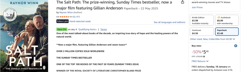Thread 23 : To feel disappointed - and now disgusted too - after reading this in The Observer about the author and her husband from The Salt Path book and film?