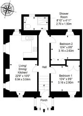 Which direction to lay herringbone faux sisal flooring?