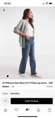 Jeans that are between straight and wide