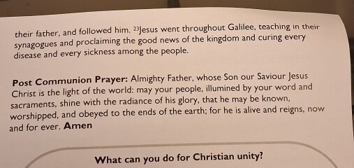 Sharing Sunday services