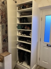It’s boring but - shoe storage?