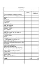 Advice for Form E - spreadsheet layout -what to include?