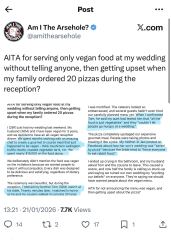 Vegan wedding causing issues