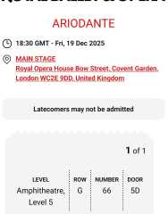 Culture vultures- advice on seats at the royal opera house?