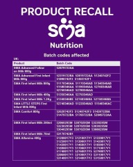 To ask you to share formula recall info?