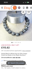Stripey beads necklace - Fiona on Traitors