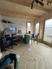 Home office - well built garden room or try and squeeze in to an extension