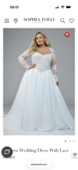 Wedding dress for obese, short mid-50s