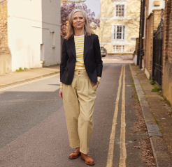 How does an overweight woman wear brogues?