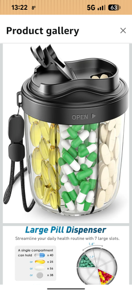 Pill organiser that doesn't look like a pill organiser