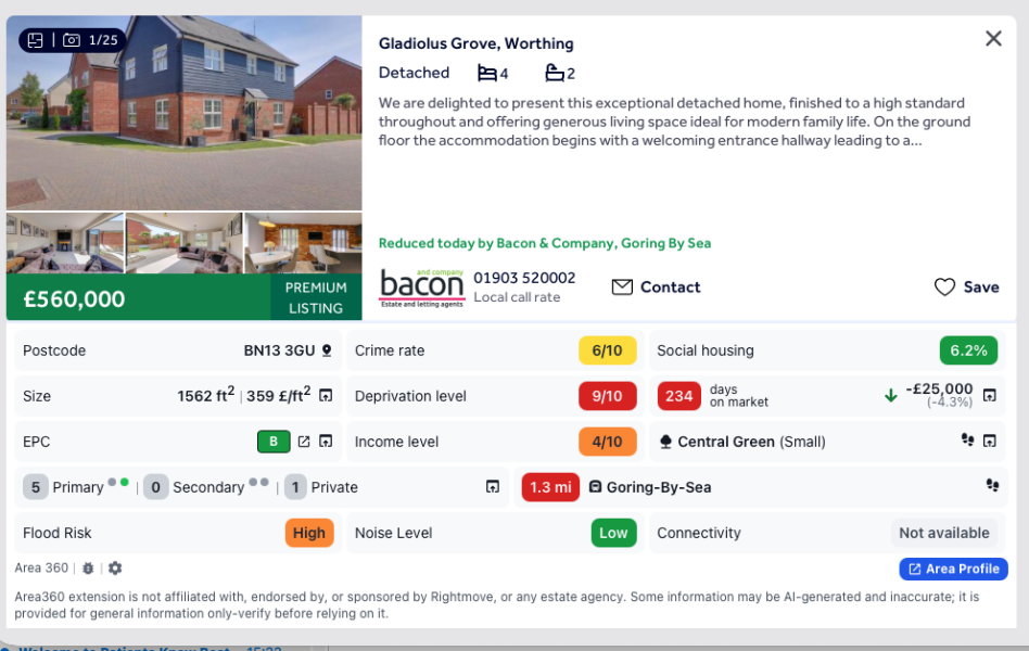 Properties on for £800k+ not selling? Why?