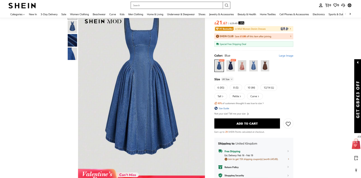 Denim dress for size 18