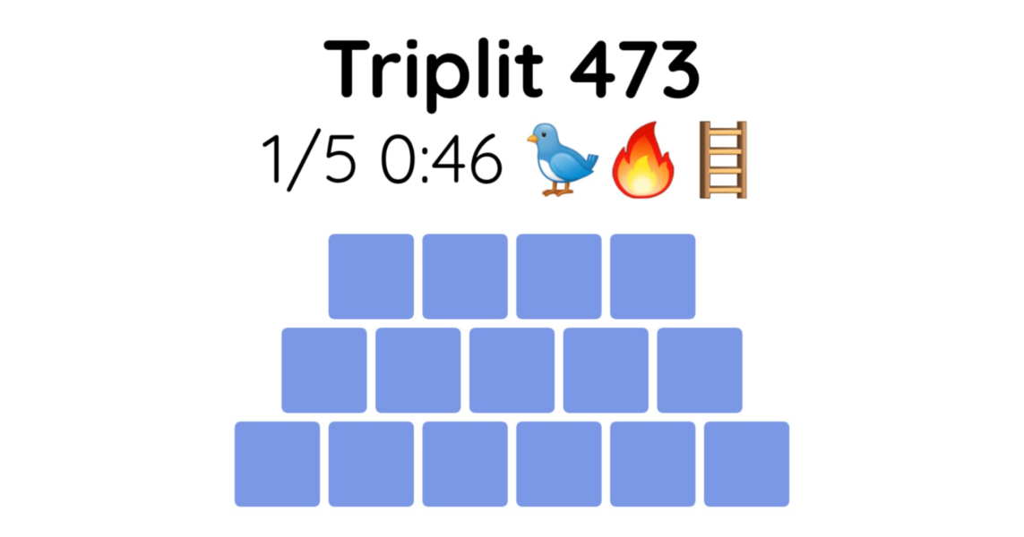 Yet another new word game - let me introduce you to Triplit!
