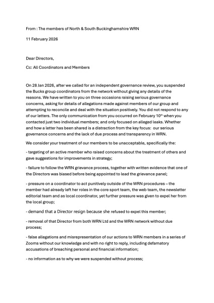 Women’s Rights Network imploding