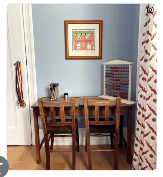 Blue paint for playroom