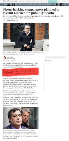 Duke of Sussex & Others v ANL: thread 2