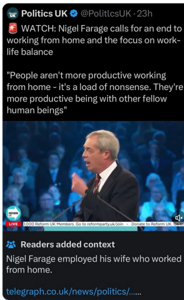 Nigel Farage calls for an end to working from home