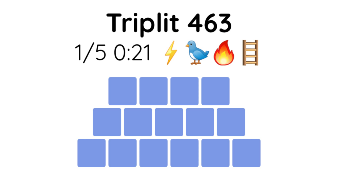 Yet another new word game - let me introduce you to Triplit!