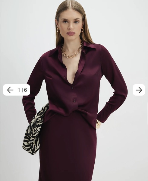 Burgundy satin blouse, what to wear with it for a party