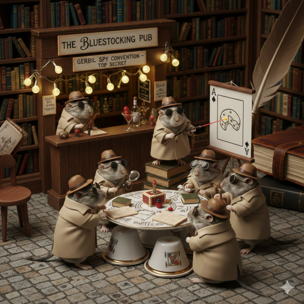 The Bluestocking Women’s Pub: Where Clever Women Sit and Think, While Gerbils Run the Bar.