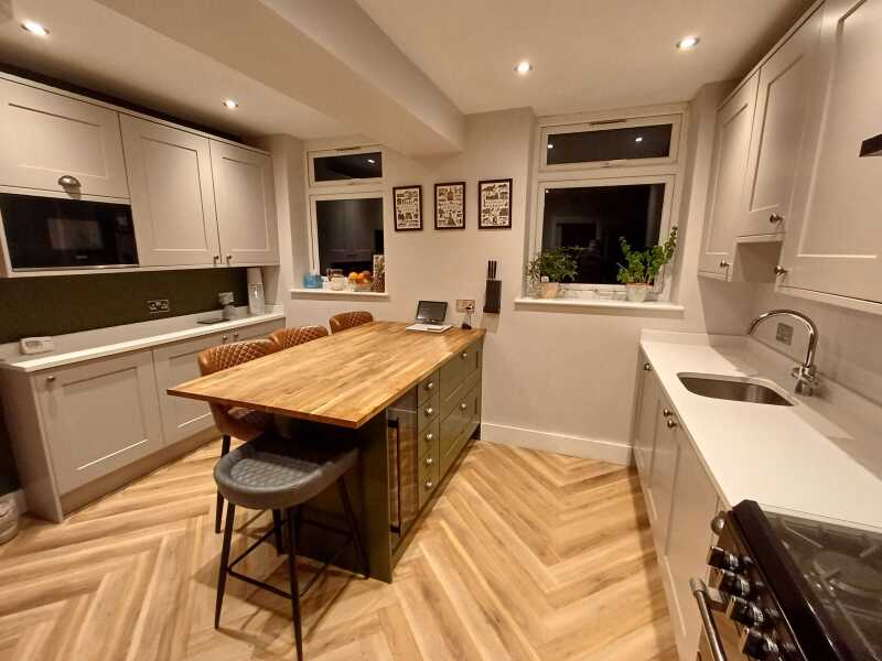 Considering green for kitchen walls.