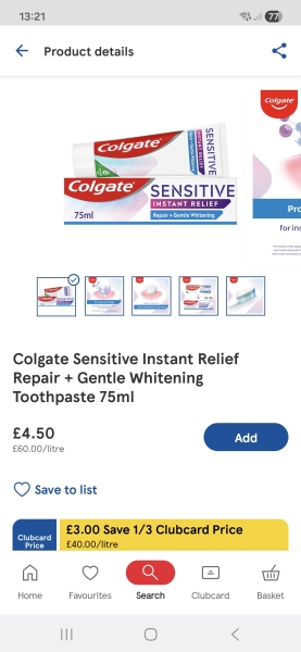 Toothpaste that is white not blue
