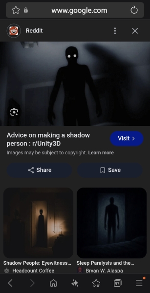 Shadow person in dream when I was a child