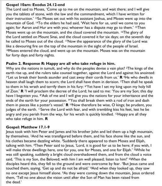 Sharing Sunday services