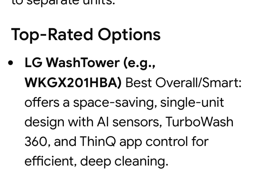 LG WashTower washer/dryer