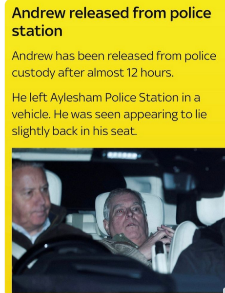 Prince (not) Andrew arrested.