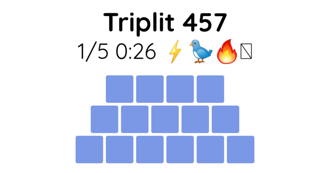 Yet another new word game - let me introduce you to Triplit!