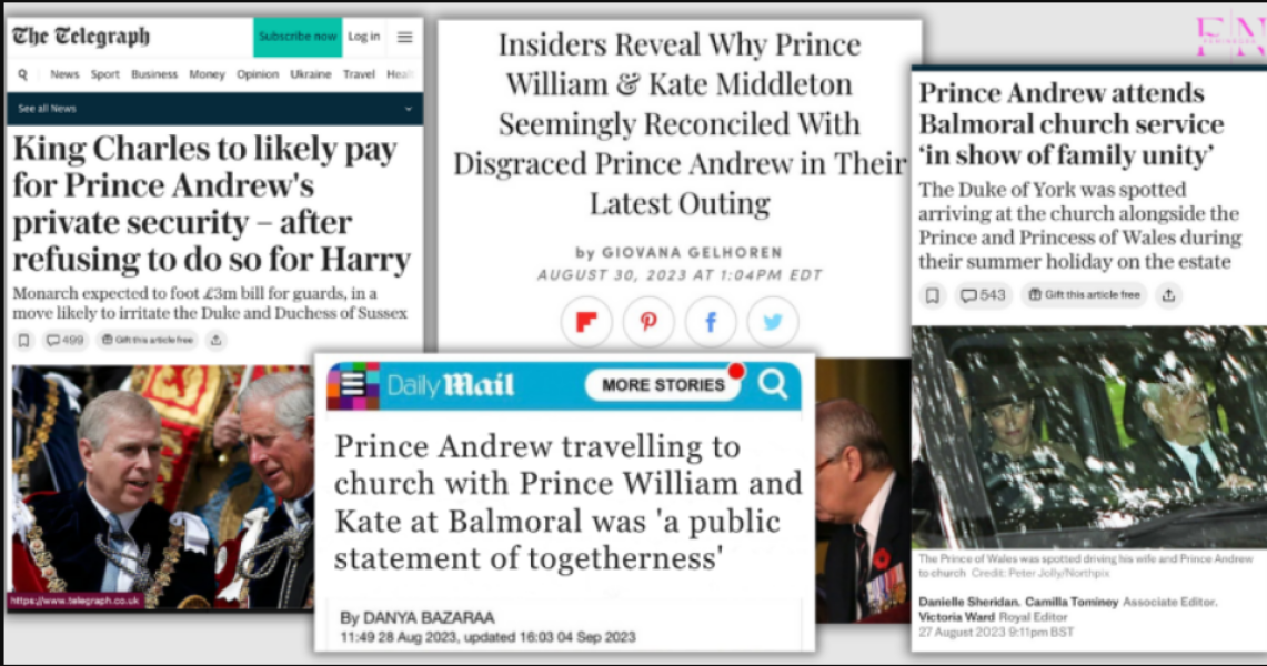 Proof that the Palace protected Andrew while pretending not to