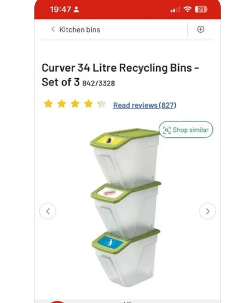 How do you organise your bins in the kitchen?