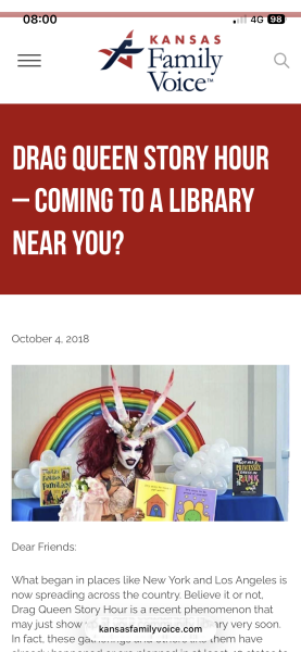 Drag Queen Storytime at my local library (photo attached)