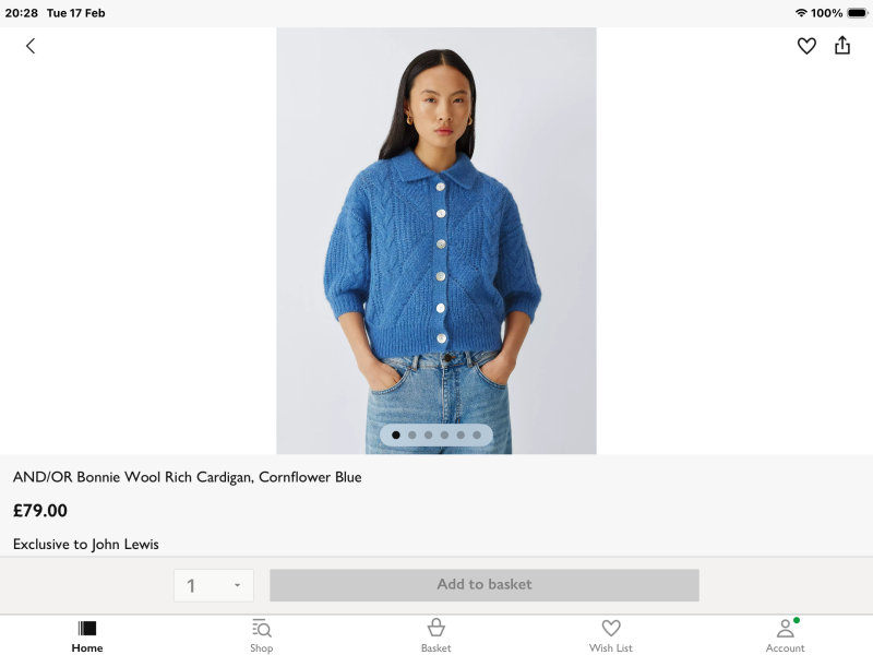 Chunky blue cardigan please help!