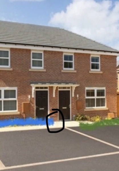 Neighbours walking past our front door to leave the house