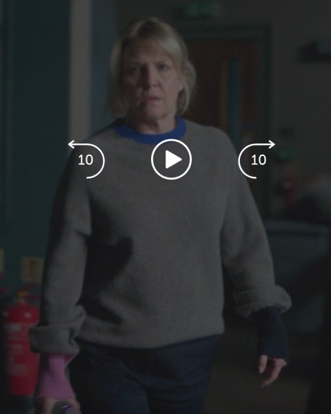 Ashley Jensen's coat in Shetland