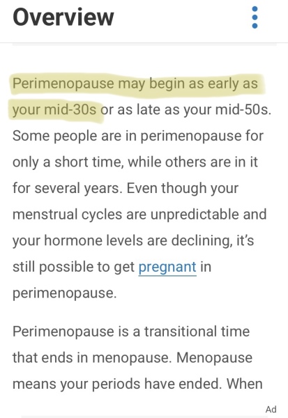 To think perimenopause is an overused buzzword?