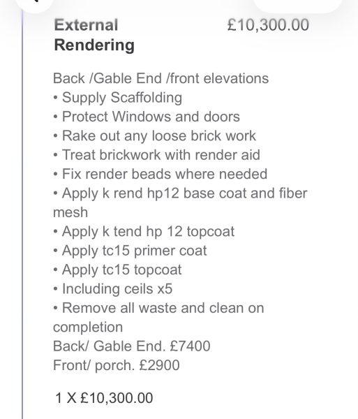 Quoted 10k for rendering