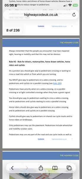 To remind people about Highway Code rule H2?