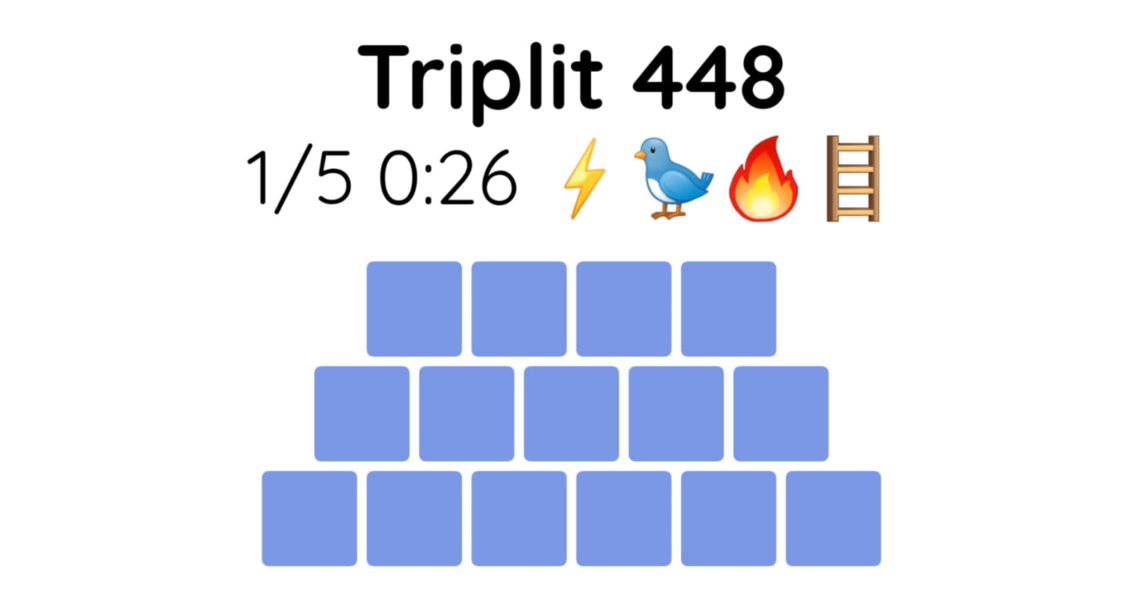 Yet another new word game - let me introduce you to Triplit!