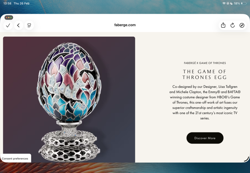 Who on earth would carry a Faberge egg in their handbag?
