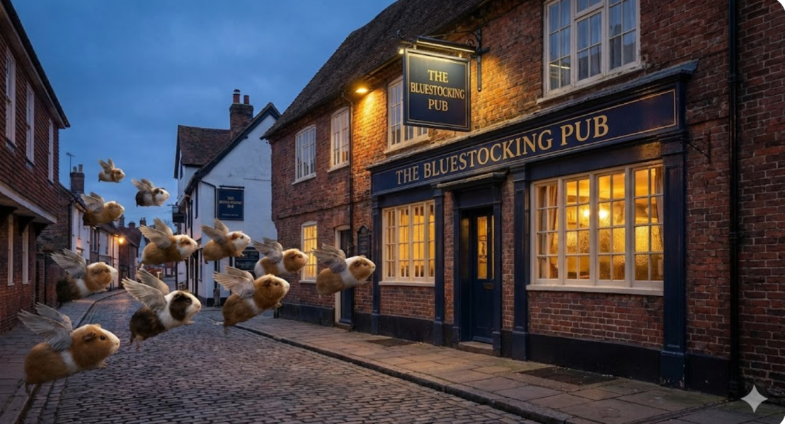 The Bluestocking Inn, cocktails and cocoa and all